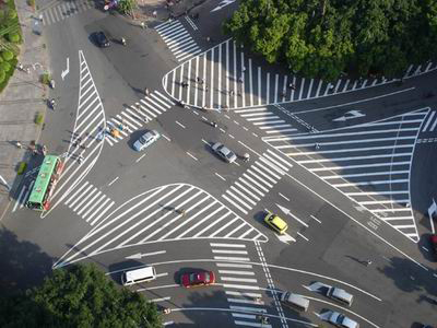 十字路口道路标线